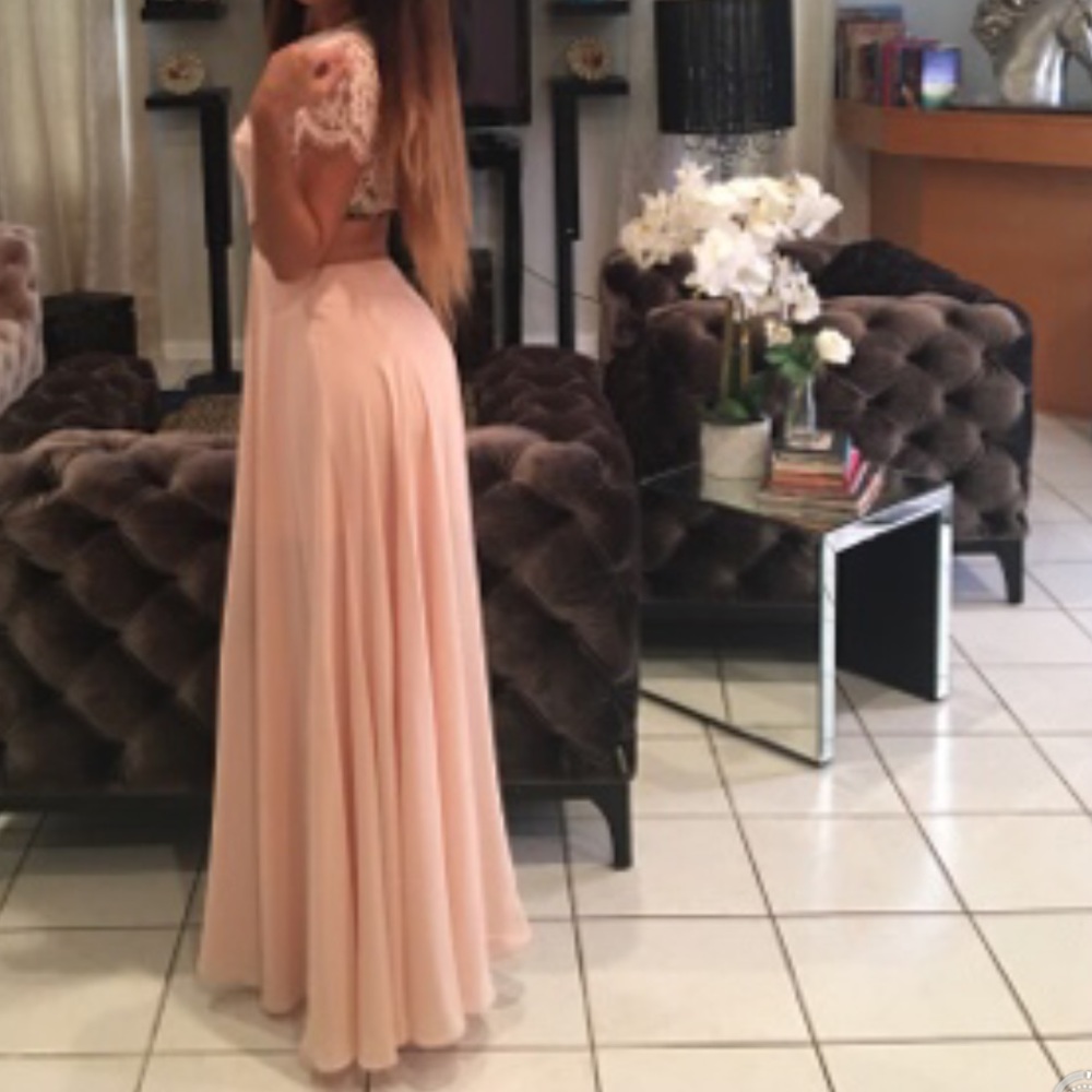 Sexy Pink Bebe Long Dress - Picture 2 of 5
